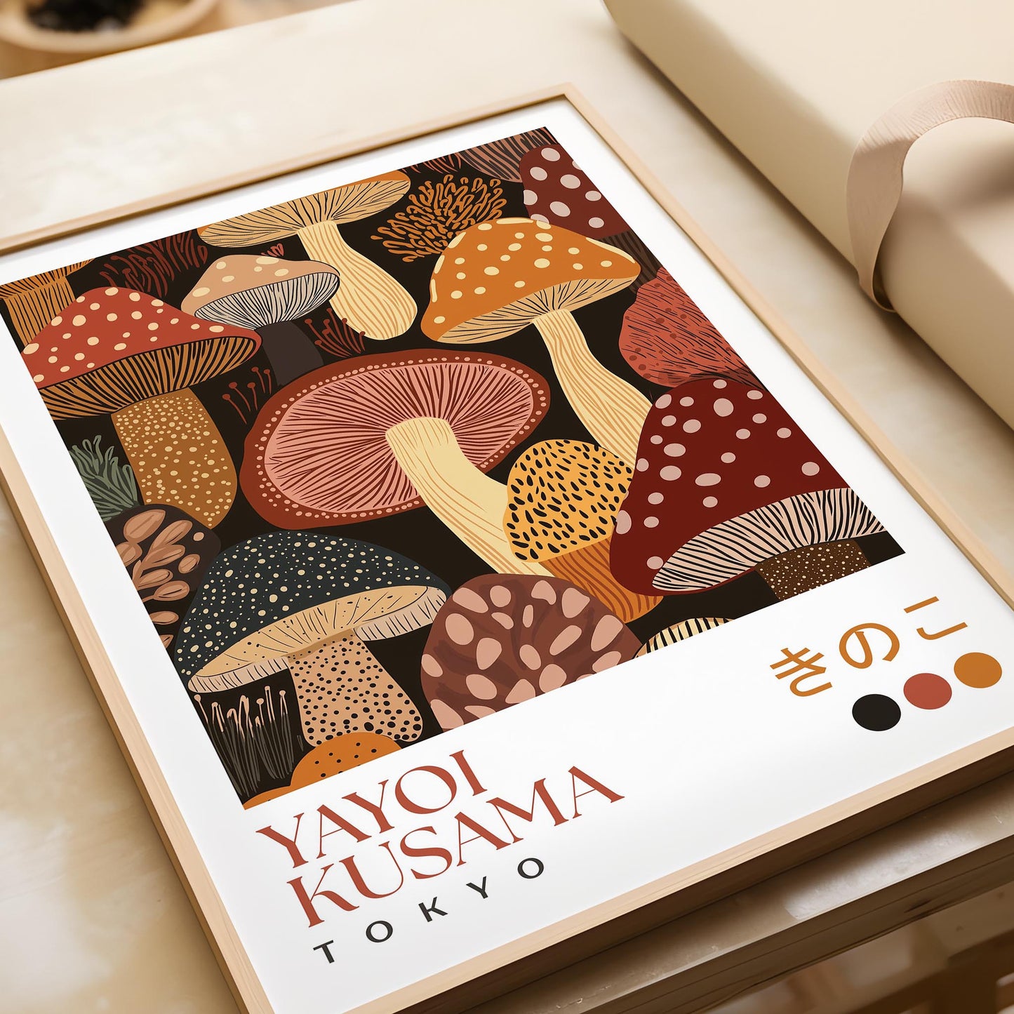 Yayoi Kusama Mushroom Print