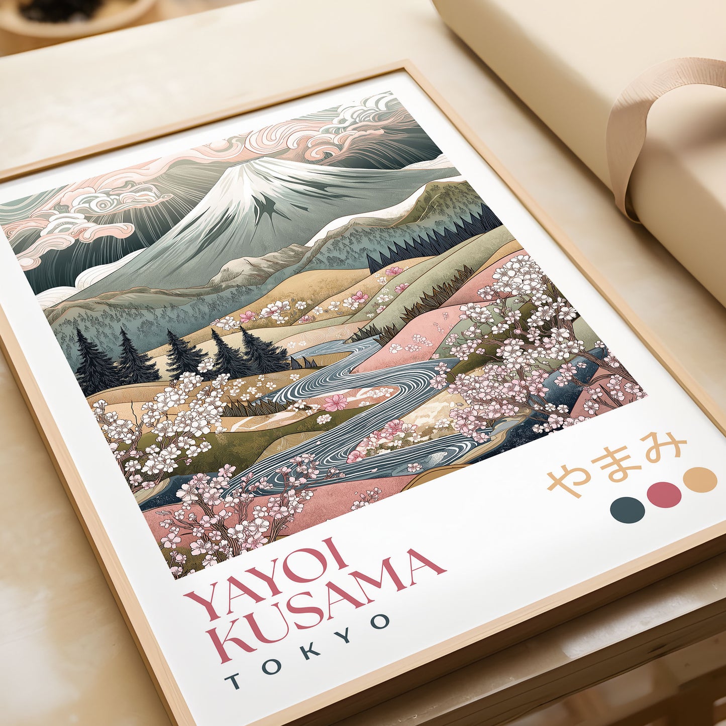 Yayoi Kusama Spring Mount Fuji Print