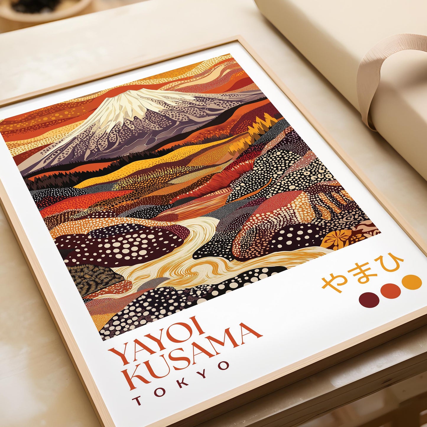 Yayoi Kusama Autumn Mount Fuji Print