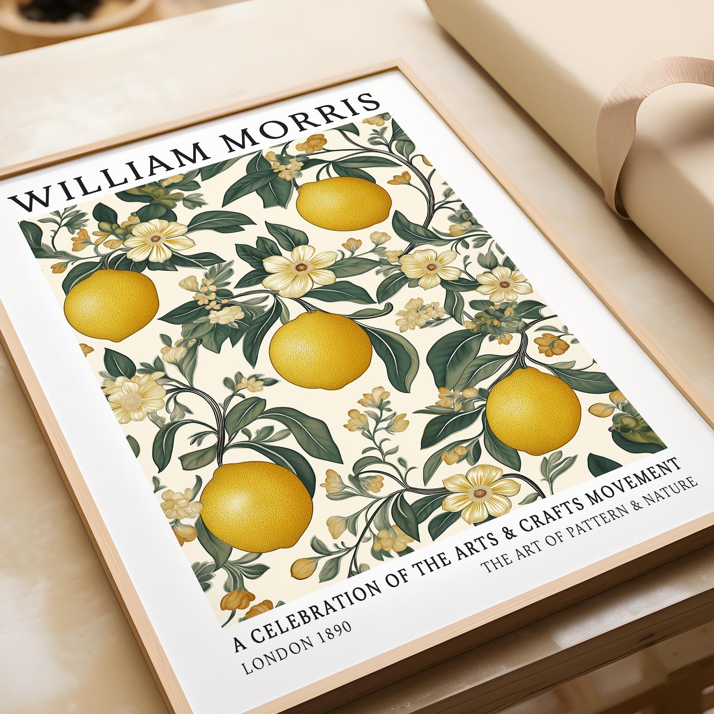 William Morris Lemon Print