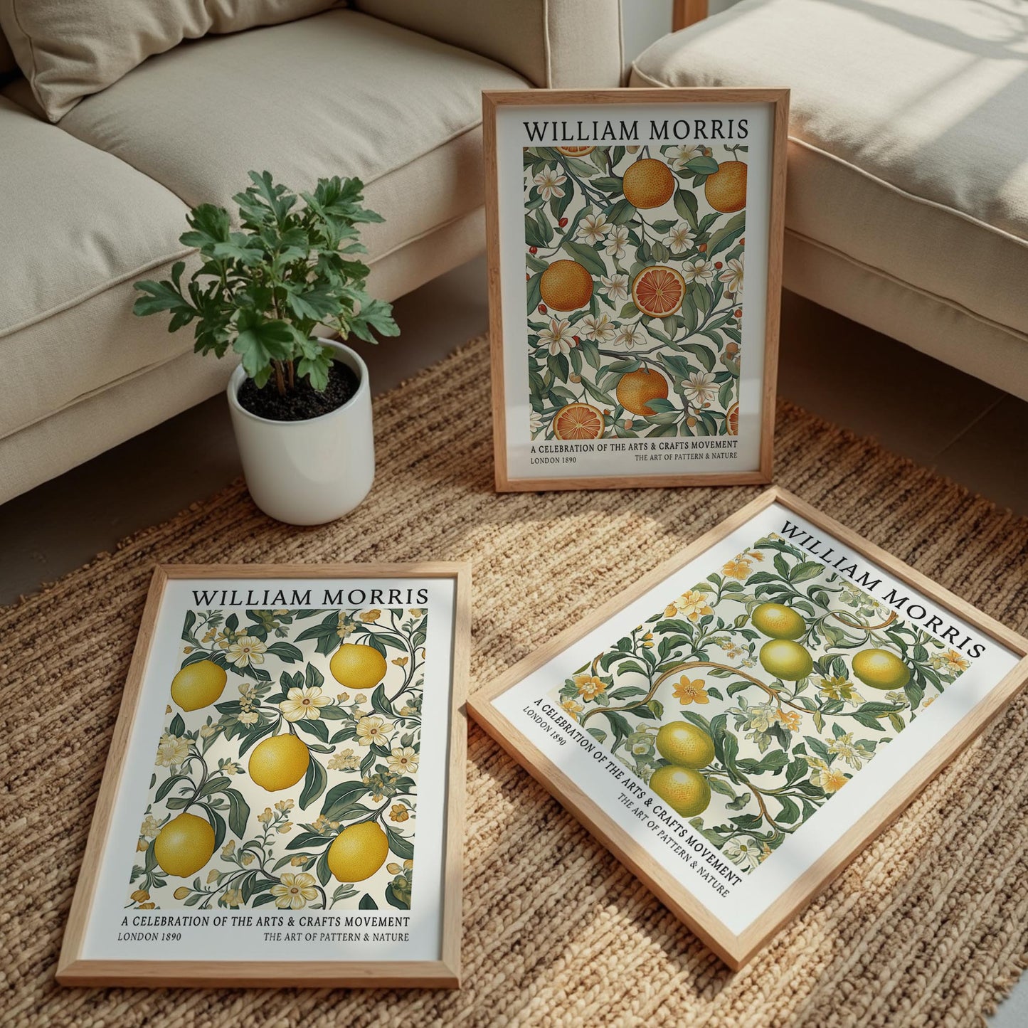 William Morris Citrus Print Set of 3