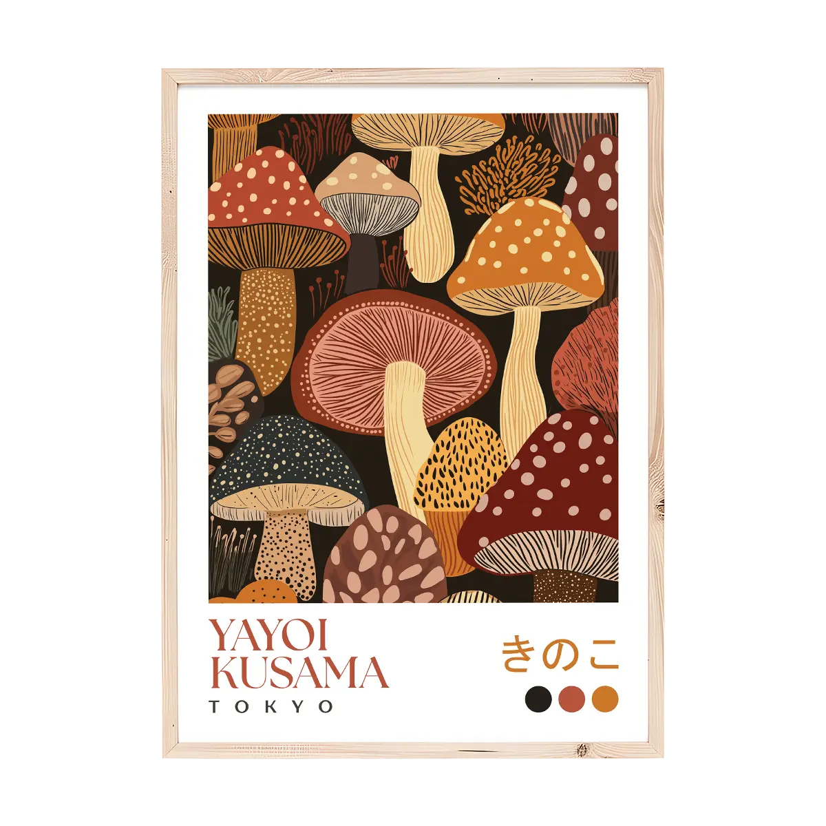 Yayoi Kusama Mushroom Print
