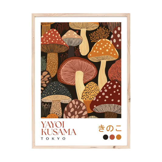 Yayoi Kusama Mushroom Print