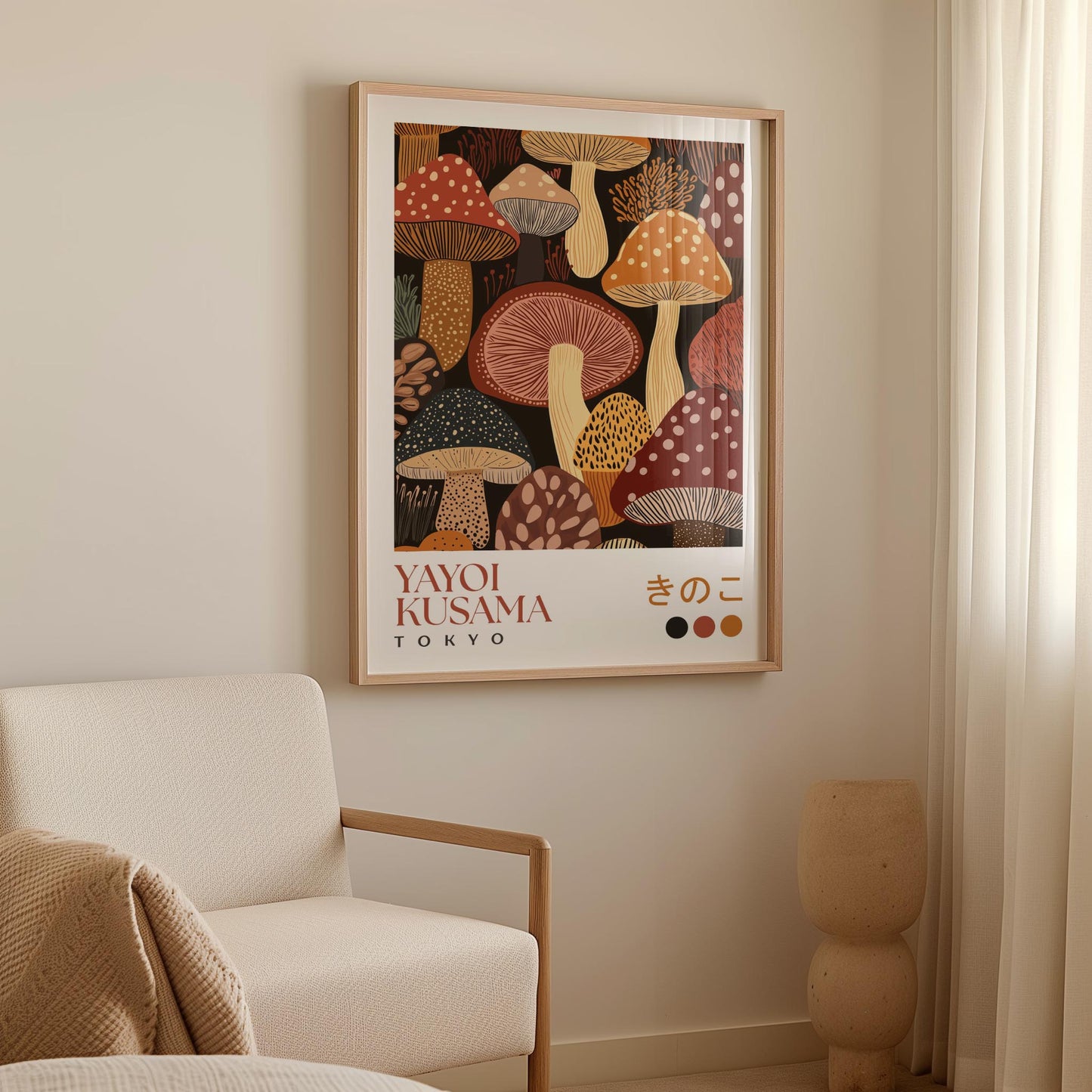 Yayoi Kusama Mushroom Print