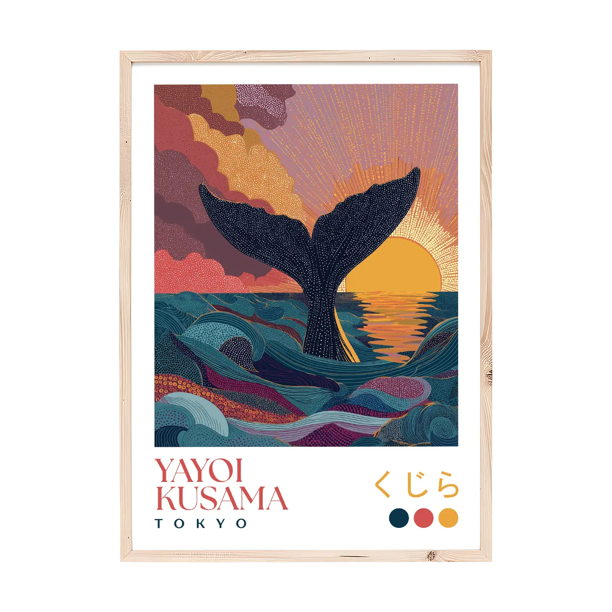 Yayoi Kusama Whale Tail Sunset Print