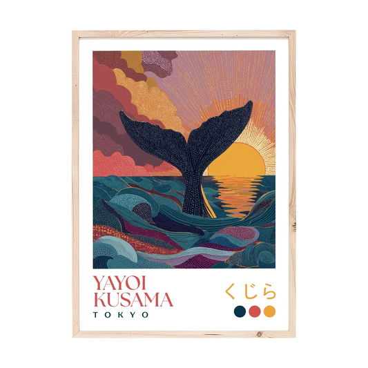 Yayoi Kusama Whale Tail Sunset Print