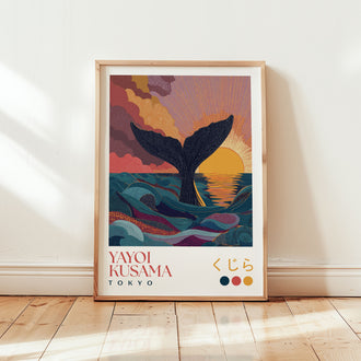 Yayoi Kusama Whale Tail Sunset Print