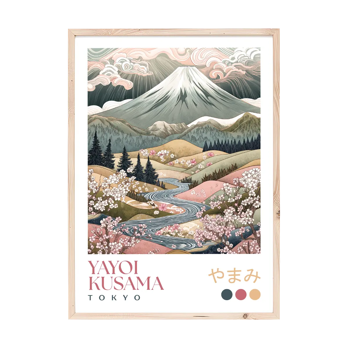 Yayoi Kusama Spring Mount Fuji Print