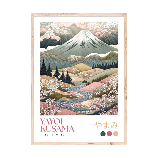 Yayoi Kusama Spring Mount Fuji Print