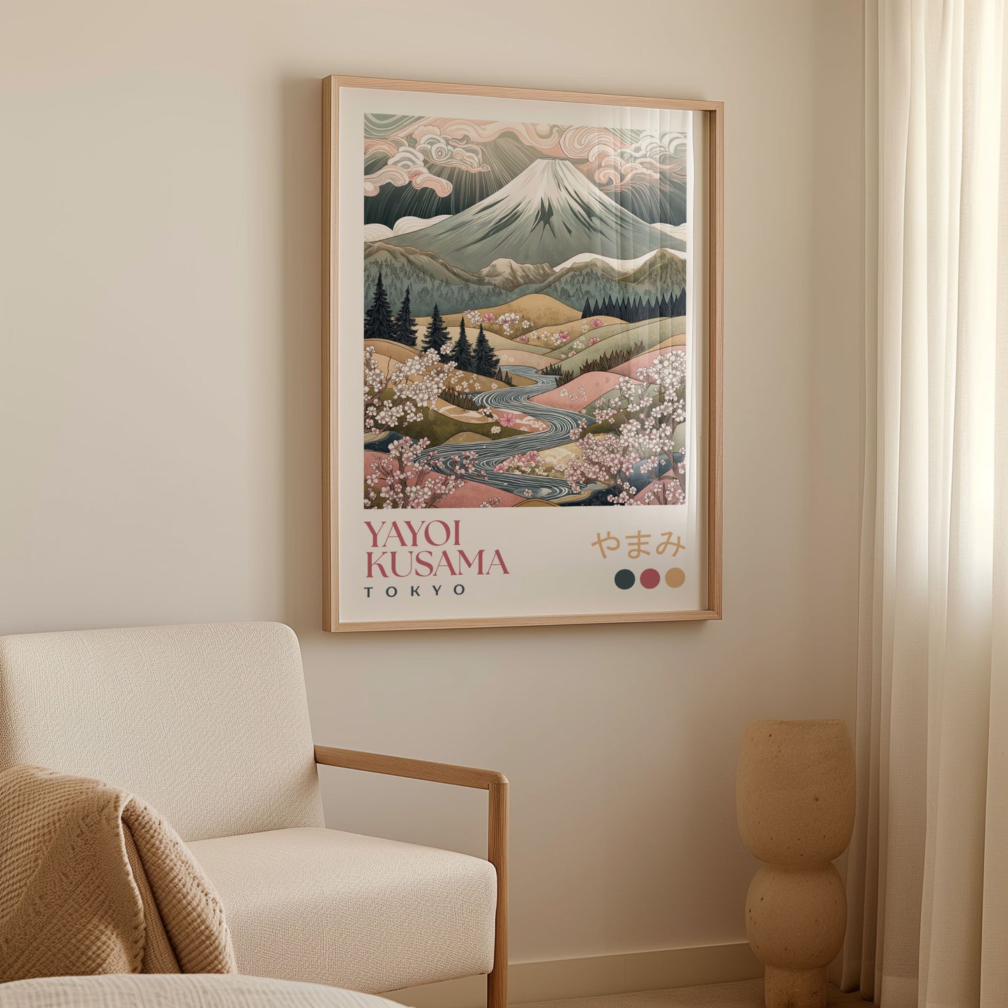 Yayoi Kusama Spring Mount Fuji Print