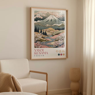 Yayoi Kusama Spring Mount Fuji Print - alternate