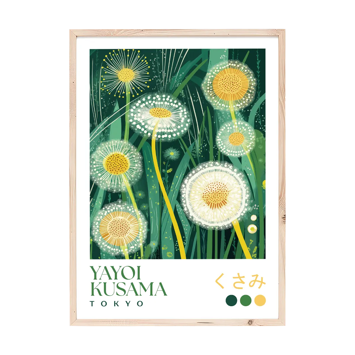 Yayoi Kusama Dandelion Meadow Print