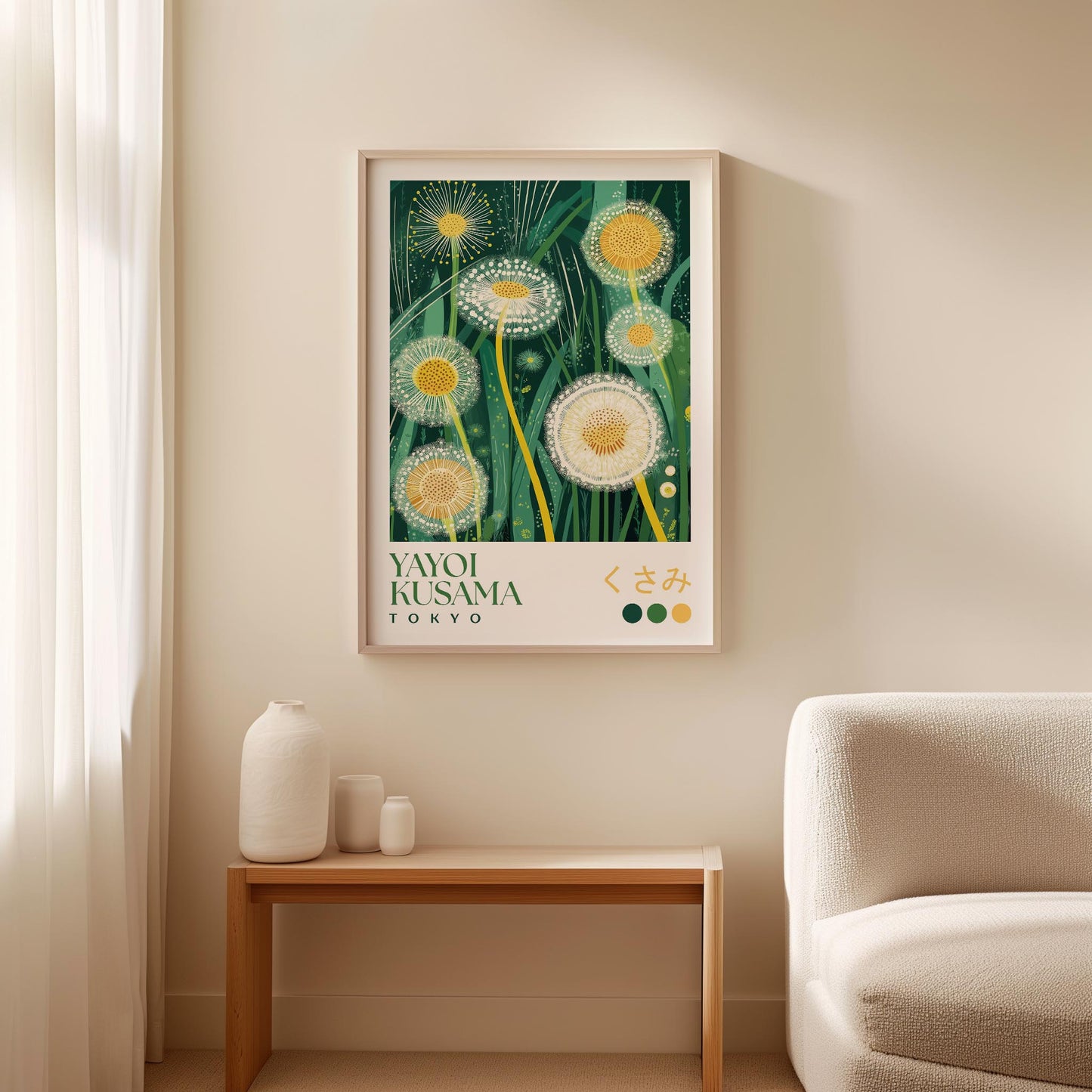 Yayoi Kusama Dandelion Meadow Print