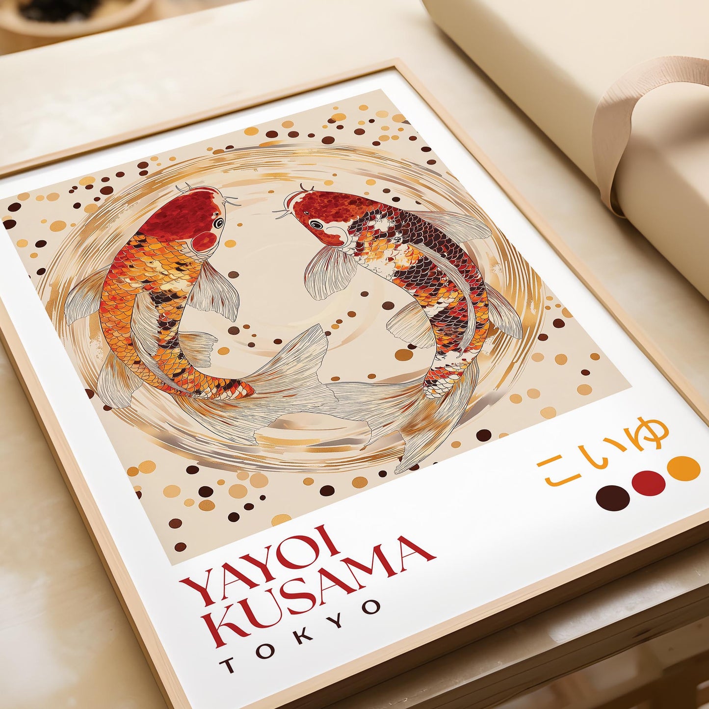 Yayoi Kusama Koi Fish Circle Print