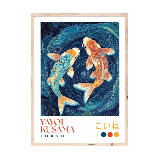 Yayoi Kusama Koi Fish Swirl Print