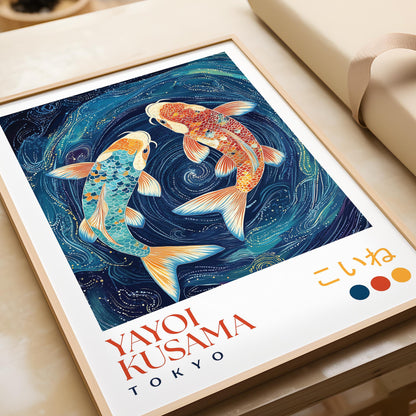 Yayoi Kusama Koi Fish Swirl Print