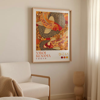 Yayoi Kusama Orange Koi Fish Print - alternate