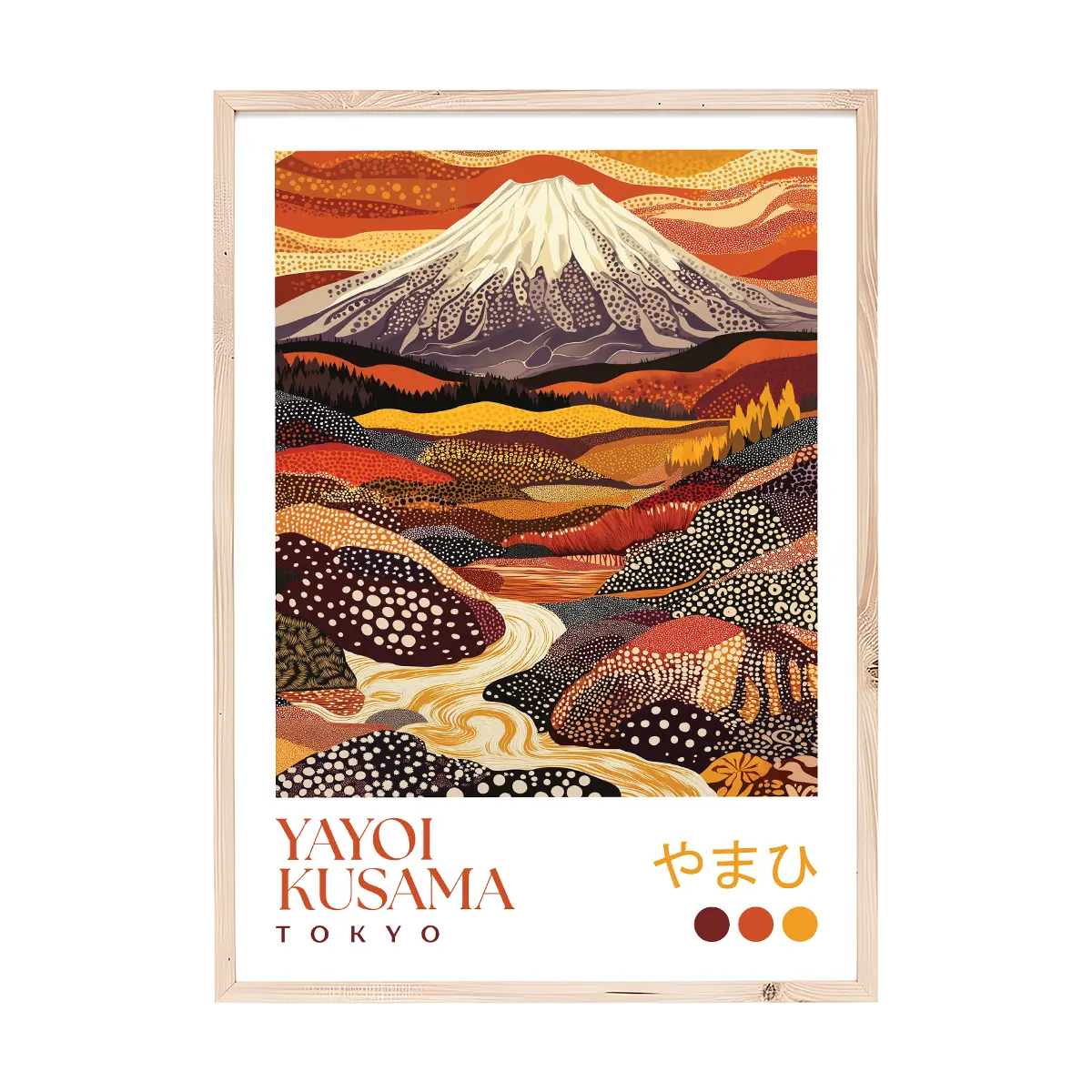 Yayoi Kusama Autumn Mount Fuji Print
