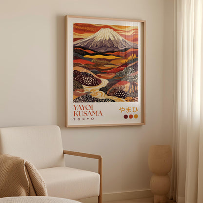 Yayoi Kusama Autumn Mount Fuji Print