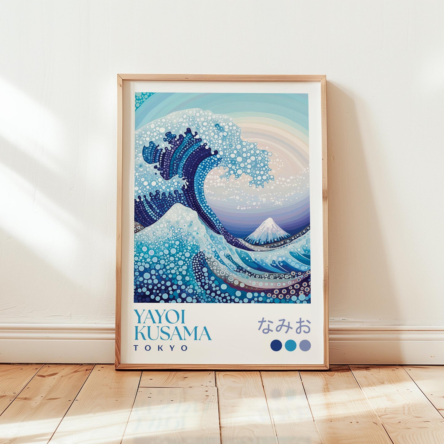 Yayoi Kusama Blue Great Wave Print