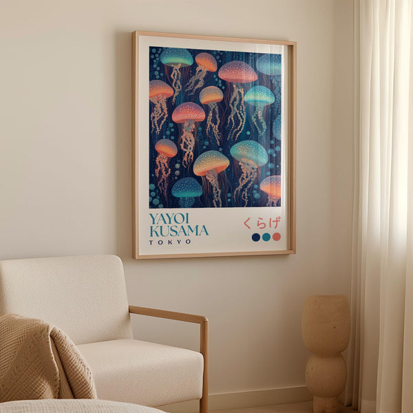 Yayoi Kusama Glowing Jellyfish Print - alternate