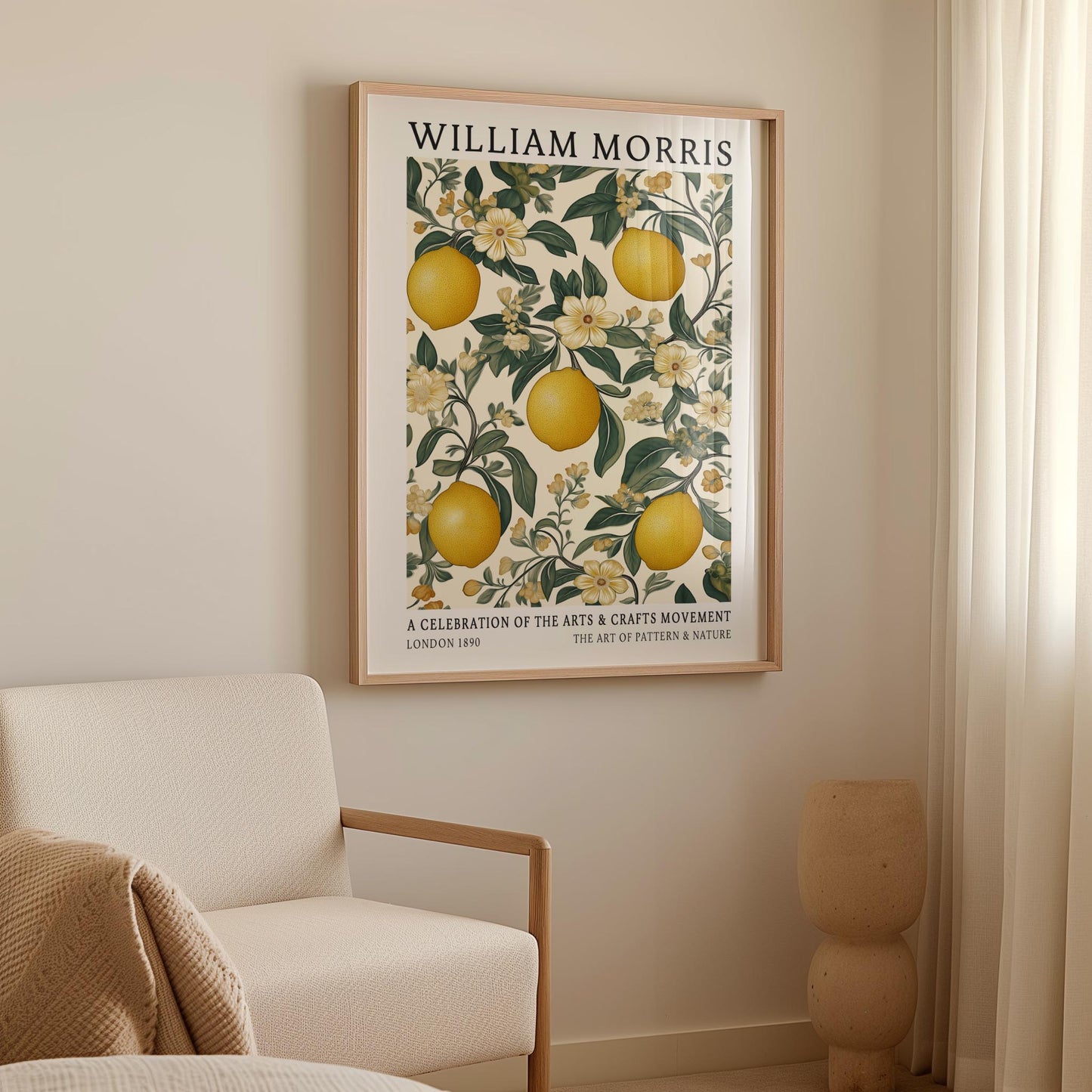 William Morris Lemon Print