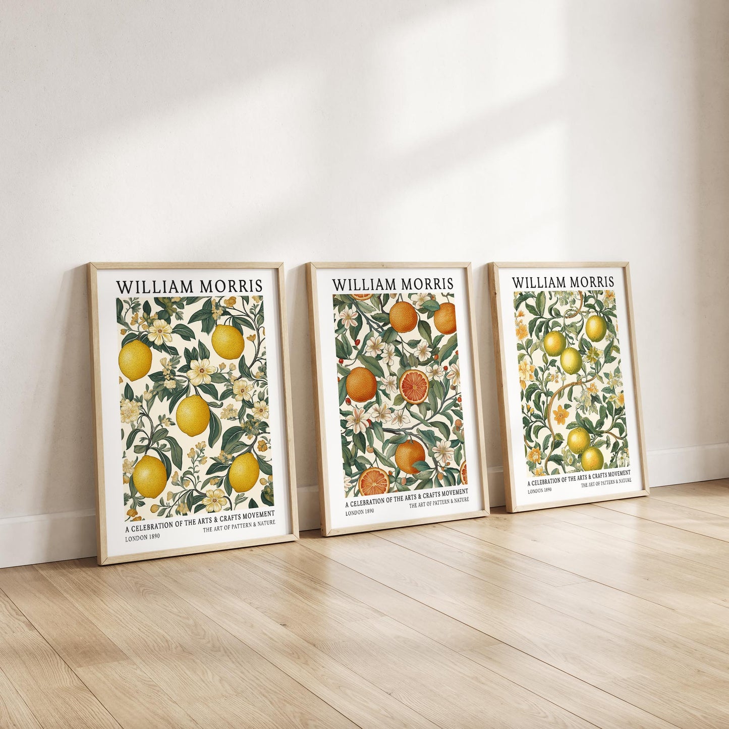 William Morris Citrus Print Set of 3