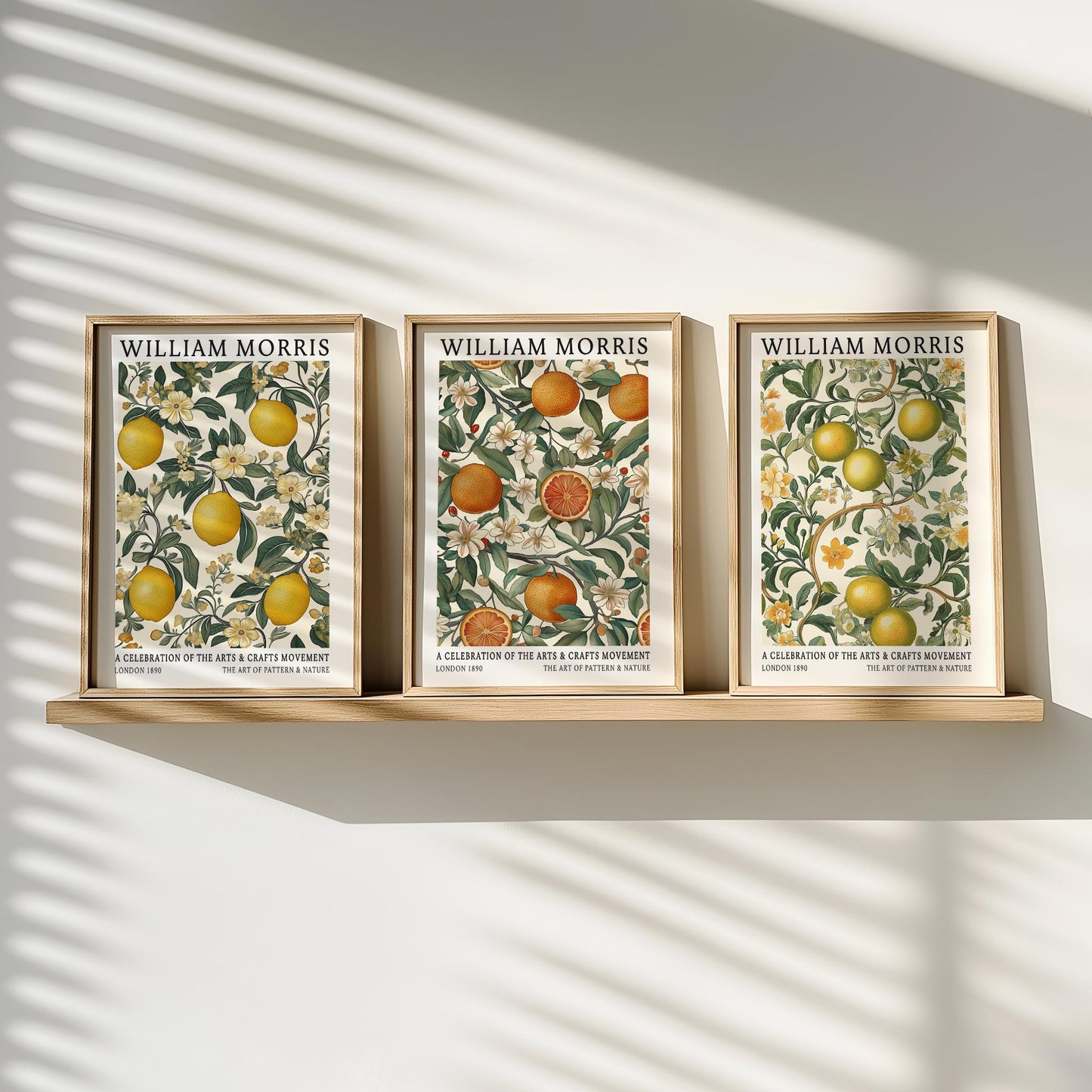 William Morris Citrus Print Set of 3