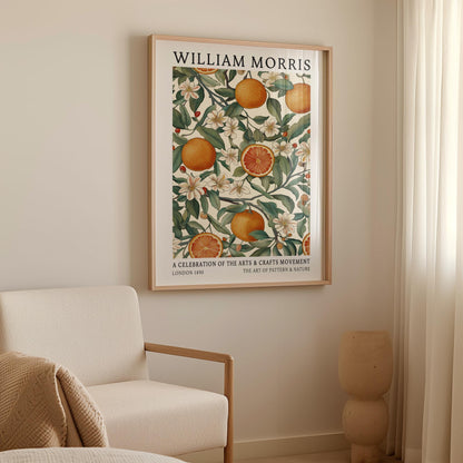 William Morris Orange Print