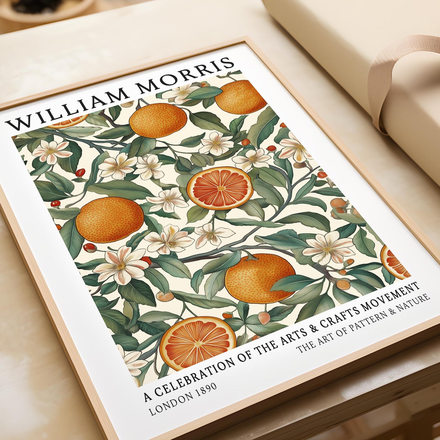 William Morris Orange Print